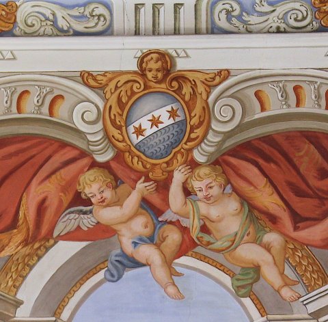 Wappen des Propstes im Kaisersaal von Herrenchiemsee
