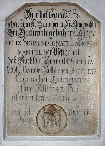 Epitaph in der Wallfahrtskirche zu Westheim